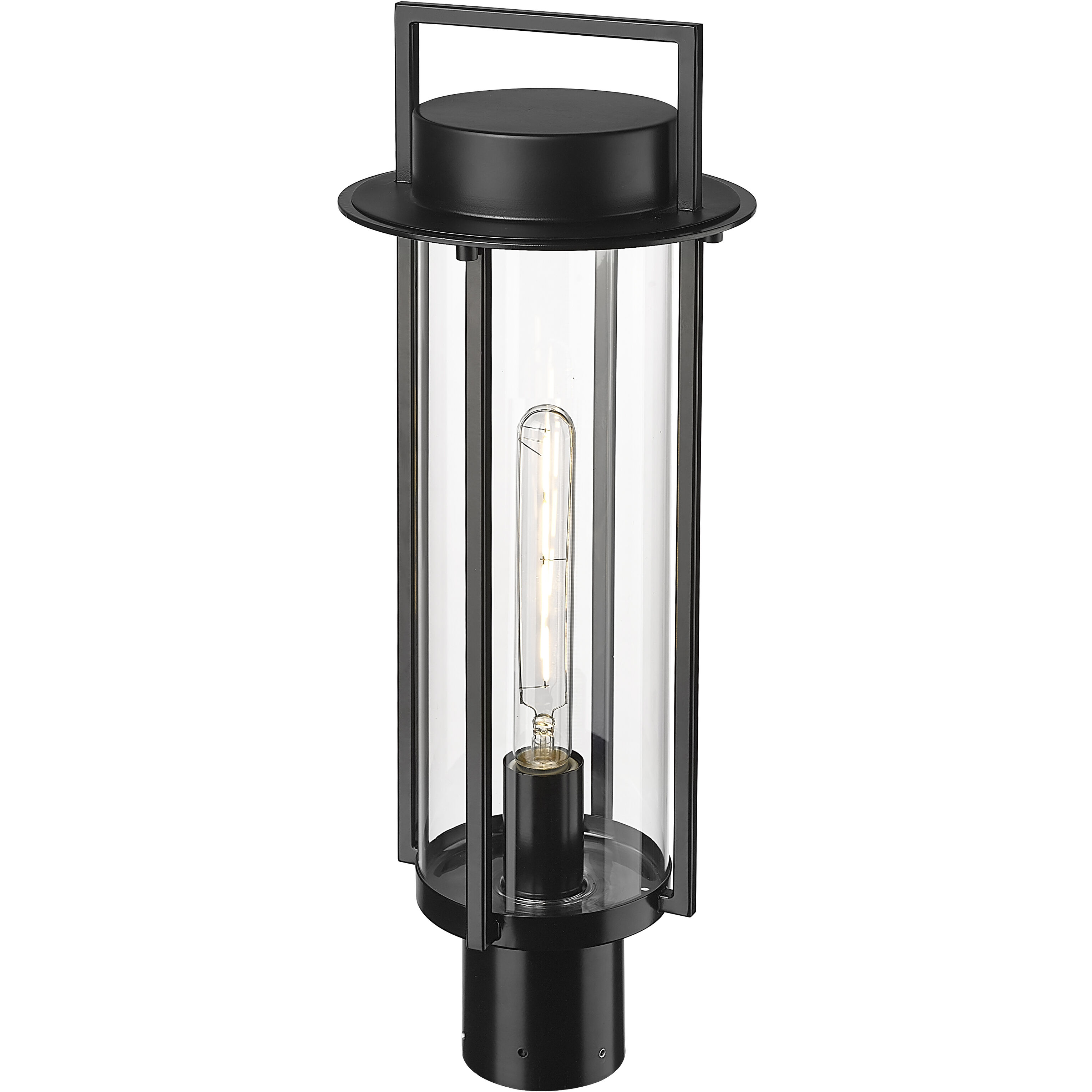 Russell 1 Light 22.25 inch Powder Coated Black Outdoor Post Lantern